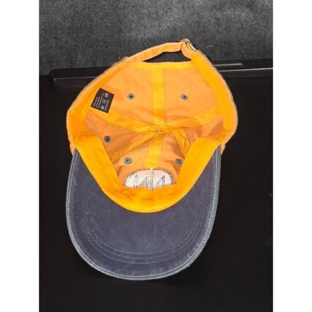 Time in Fashion NN Logo Baseball Cap Orange Blue Two Tone Adjustable Dad Hat - Picture 4 of 11